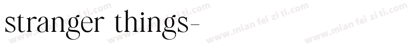 stranger things字体转换